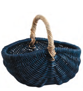 Panier Rotin Bleu