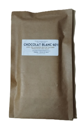 Tablette Chocolat Blanc 40% et Amandes