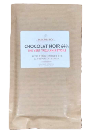 Tablette Chocolat Thé Vert Yuzu Anis Etoilé